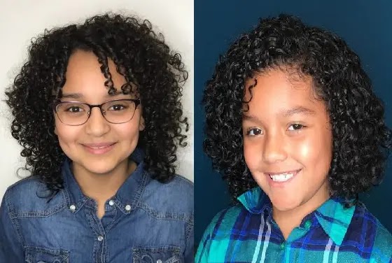 قصات شعر اطفال بنات كيرلي