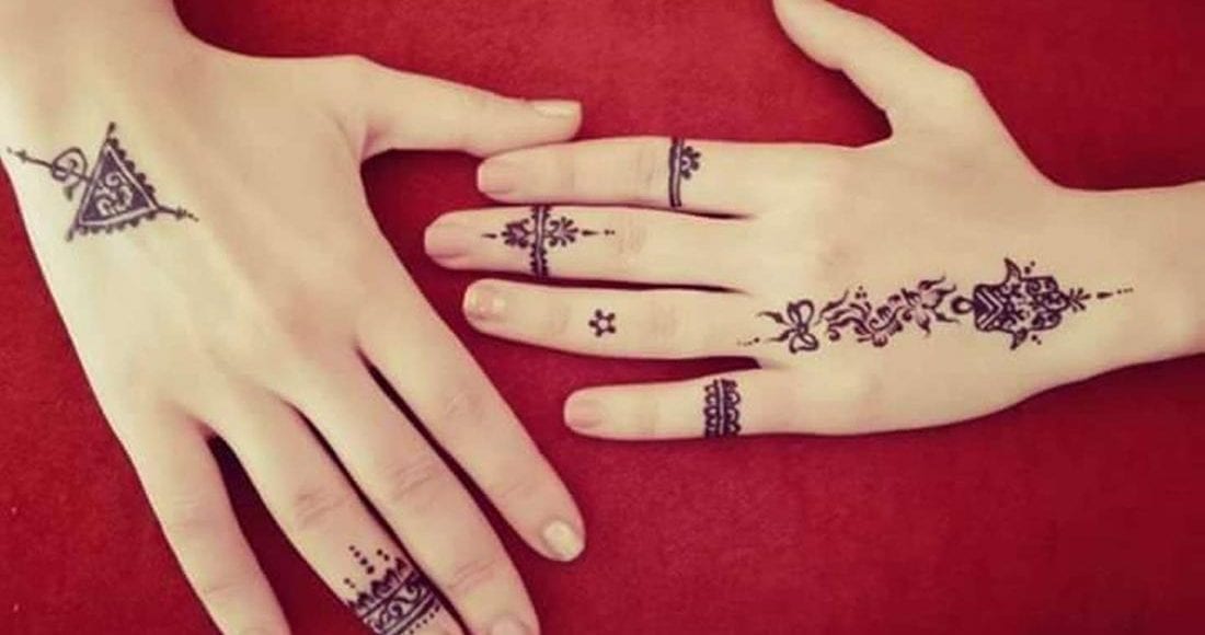 رسم حناء على اليد سهل جدا